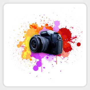 Lumix camera with spray paint Sticker